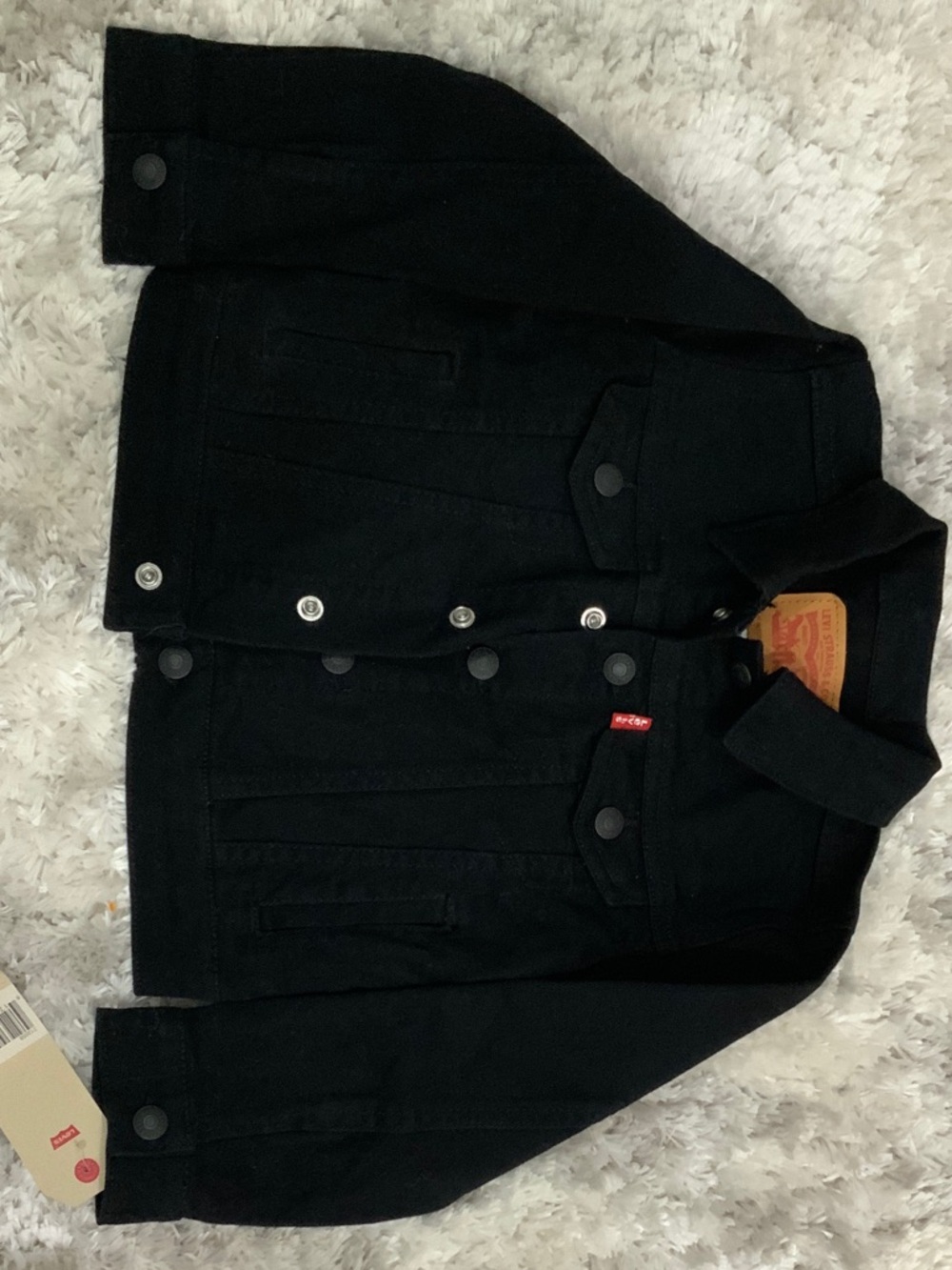 Levi's Black Denim Jacket with Red Tab